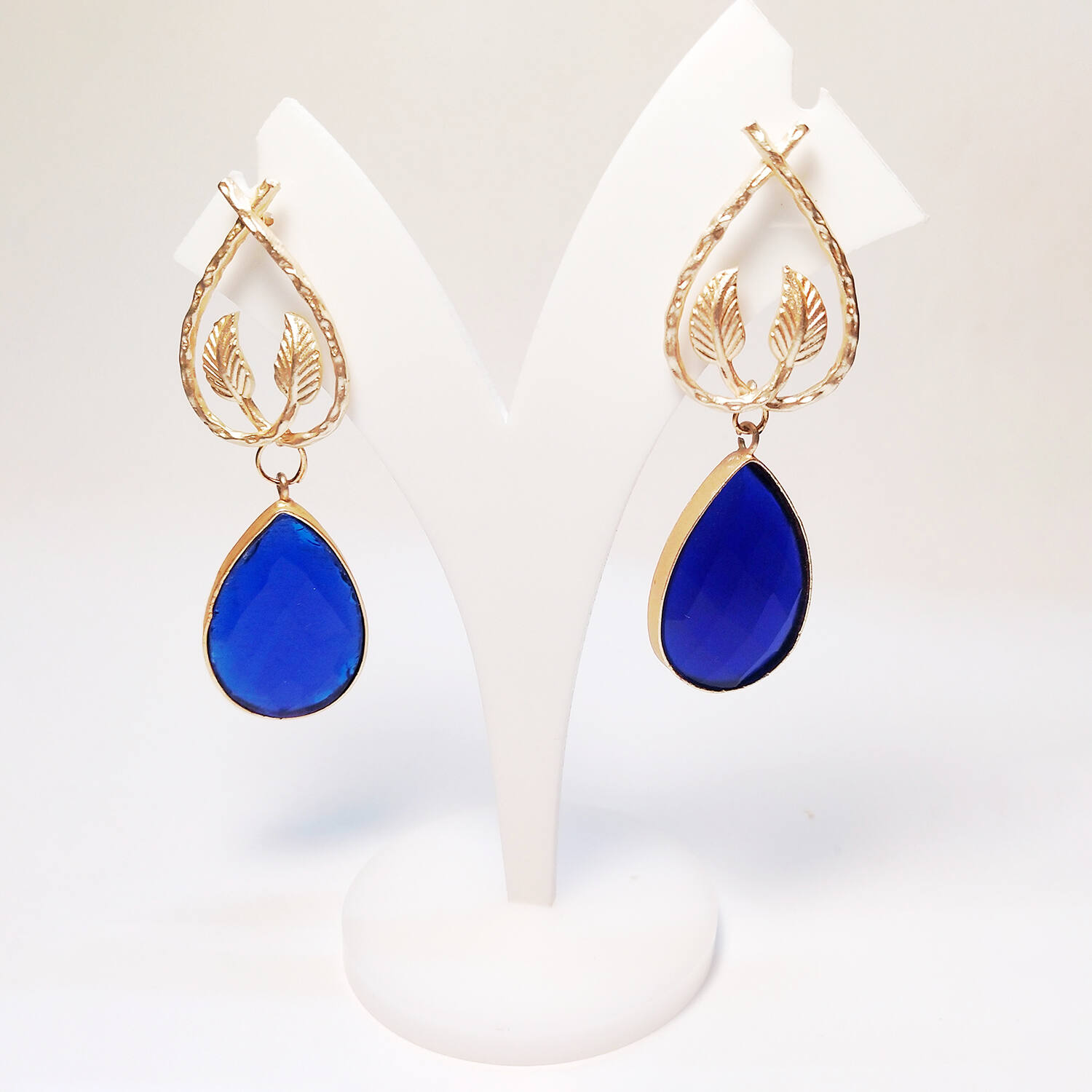E1469 London Blue Topaz & Diamond Drop Earrings - Freedman Jewelers